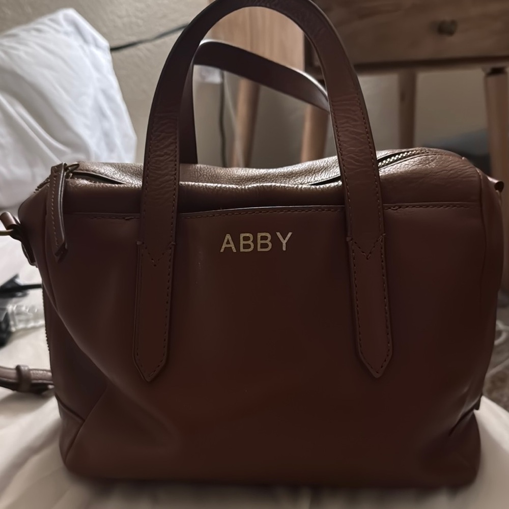 Fossil Brown Leather Satchel Classic Design